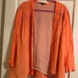Light weight sheer sleeved sweater large
